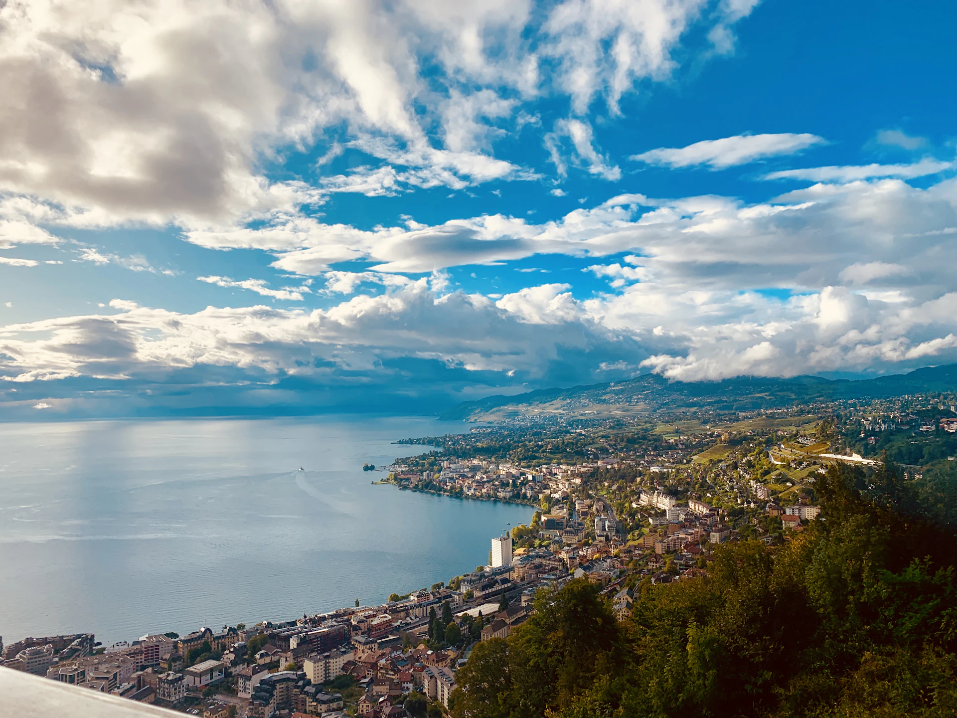 View over the Riviera near Montreux